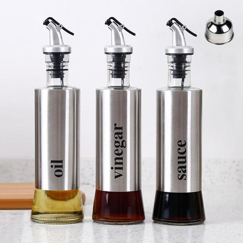 Image of * Olive Oil Dispenser Kitchen Leakage-proof Spice Bottles Olive Oil Vinegar Dispenser Pourer Bottle