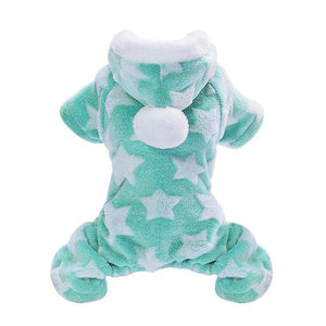 * Pet Fleece Jumpsuit for Puppy or Cat - Hooded