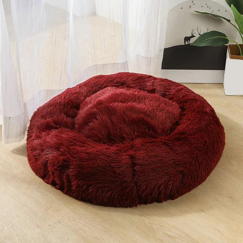 Image of * PET LOVER'S Plush Rounded Cushion Dog and Cat Bed Lounger Sofa (7 Sizes)