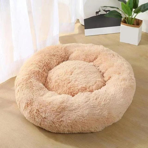 Image of * PET LOVER'S Plush Rounded Cushion Dog and Cat Bed Lounger Sofa (7 Sizes)