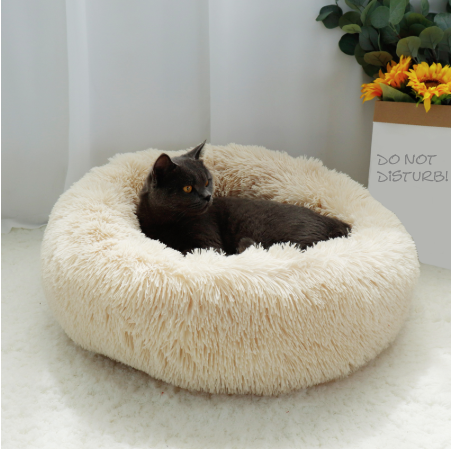 Image of * PET LOVER'S Plush Rounded Cushion Dog and Cat Bed Lounger Sofa (7 Sizes)