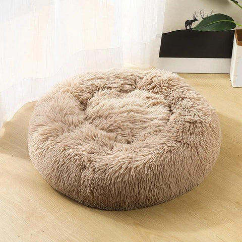 Image of * PET LOVER'S Plush Rounded Cushion Dog and Cat Bed Lounger Sofa (7 Sizes)