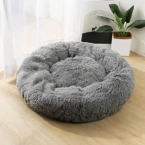 Image of * PET LOVER'S Plush Rounded Cushion Dog and Cat Bed Lounger Sofa (7 Sizes)