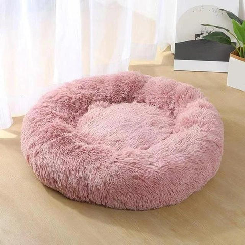 Image of * PET LOVER'S Plush Rounded Cushion Dog and Cat Bed Lounger Sofa (7 Sizes)