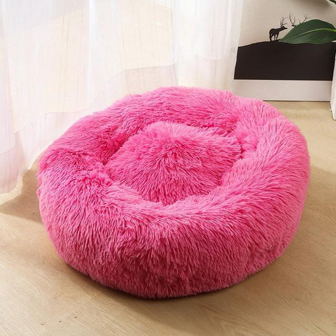 Image of * PET LOVER'S Plush Rounded Cushion Dog and Cat Bed Lounger Sofa (7 Sizes)