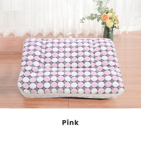 Image of * Pet Soft Fleece Cushioned Blanket Bed Mat For Puppy Dog Cat - Washable