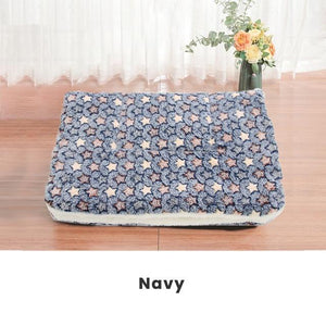 * Pet Soft Fleece Cushioned Blanket Bed Mat For Puppy Dog Cat - Washable