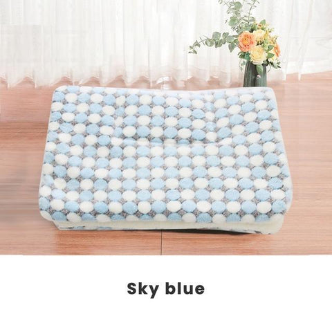 Image of * Pet Soft Fleece Cushioned Blanket Bed Mat For Puppy Dog Cat - Washable