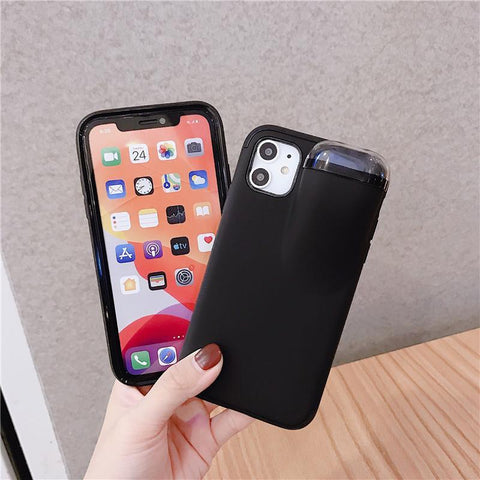 Image of * Popular Newly Designed AirPods Holder Case for iPhone 11 Pro Max, XS Max, XR, X, 10, 8, 7 Plus