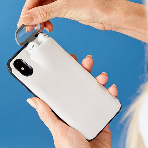 Image of * Popular Newly Designed AirPods Holder Case for iPhone 11 Pro Max, XS Max, XR, X, 10, 8, 7 Plus