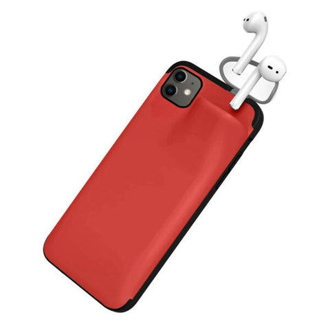 Image of * Popular Newly Designed AirPods Holder Case for iPhone 11 Pro Max, XS Max, XR, X, 10, 8, 7 Plus