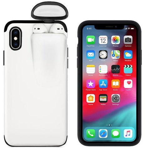 Image of * Popular Newly Designed AirPods Holder Case for iPhone 11 Pro Max, XS Max, XR, X, 10, 8, 7 Plus