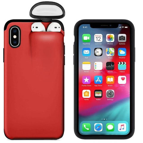 Image of * Popular Newly Designed AirPods Holder Case for iPhone 11 Pro Max, XS Max, XR, X, 10, 8, 7 Plus