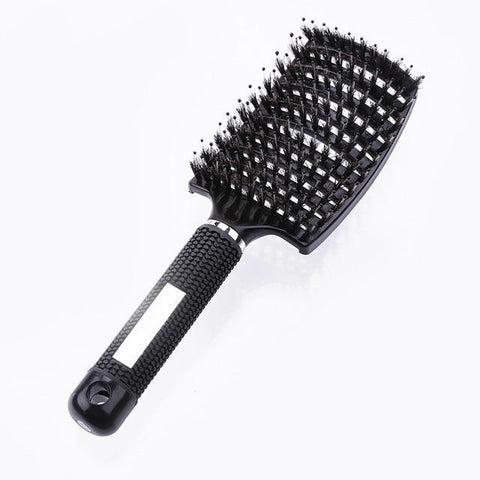 Image of * Popular Salon Scalp Massage Hairbrush with Nylon Bristles for Detangling Wet Curly Women's Hair