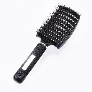 * Popular Salon Scalp Massage Hairbrush with Nylon Bristles for Detangling Wet Curly Women's Hair