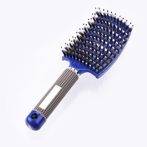 Image of * Popular Salon Scalp Massage Hairbrush with Nylon Bristles for Detangling Wet Curly Women's Hair