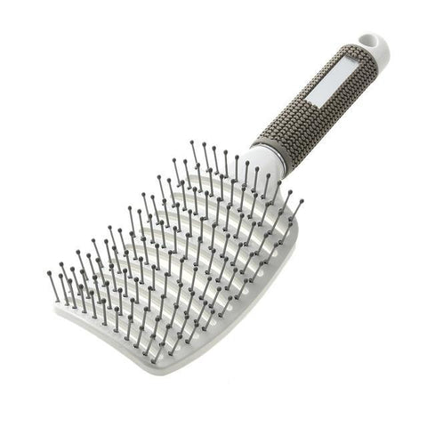 Image of * Popular Salon Scalp Massage Hairbrush with Nylon Bristles for Detangling Wet Curly Women's Hair