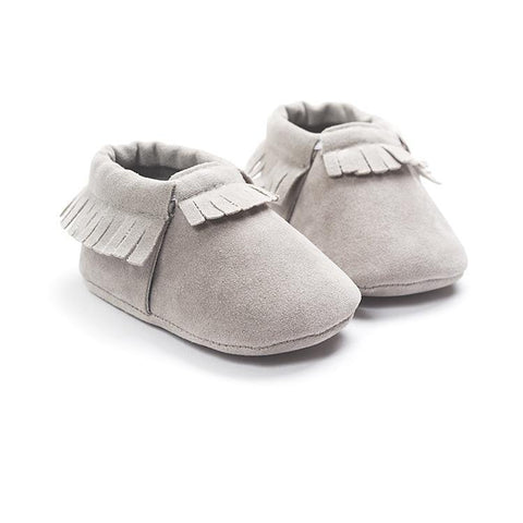 Image of * Popular Suede Baby Moccasins Shoe, Soft-soled, Non-slip First Walker (0-18 Month Sizes)