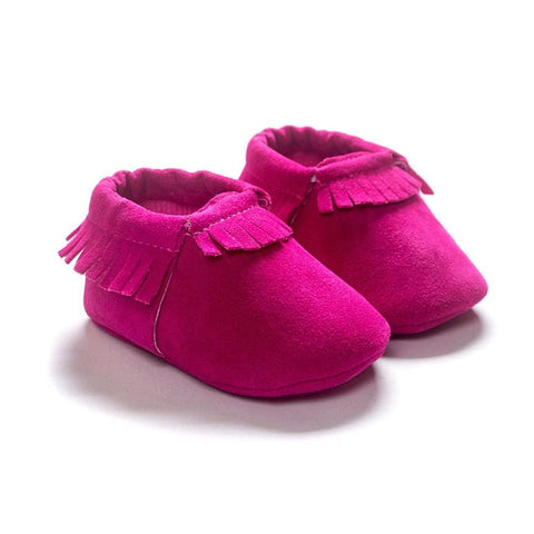 Image of * Popular Suede Baby Moccasins Shoe, Soft-soled, Non-slip First Walker (0-18 Month Sizes)