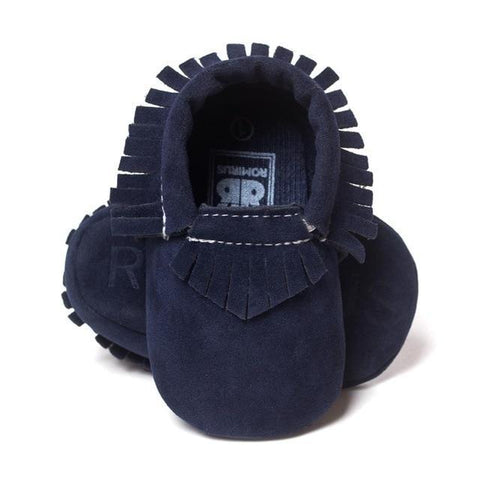 Image of * Popular Suede Baby Moccasins Shoe, Soft-soled, Non-slip First Walker (0-18 Month Sizes)