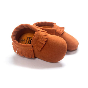 * Popular Suede Baby Moccasins Shoe, Soft-soled, Non-slip First Walker (0-18 Month Sizes)