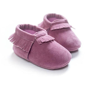 * Popular Suede Baby Moccasins Shoe, Soft-soled, Non-slip First Walker (0-18 Month Sizes)