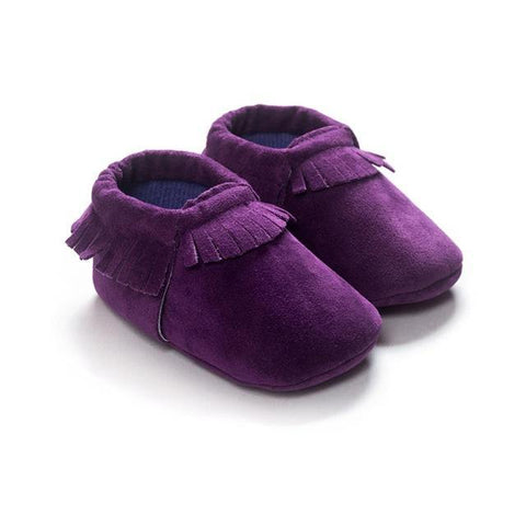 Image of * Popular Suede Baby Moccasins Shoe, Soft-soled, Non-slip First Walker (0-18 Month Sizes)