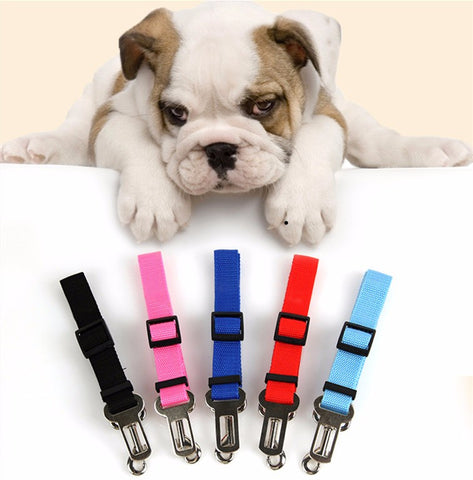 Image of * Pet Travel Car Seat Safety Belt for Dogs and Cats - Adjustable Leash Harness (10 Colors)