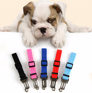 * Pet Travel Car Seat Safety Belt for Dogs and Cats - Adjustable Leash Harness (10 Colors)