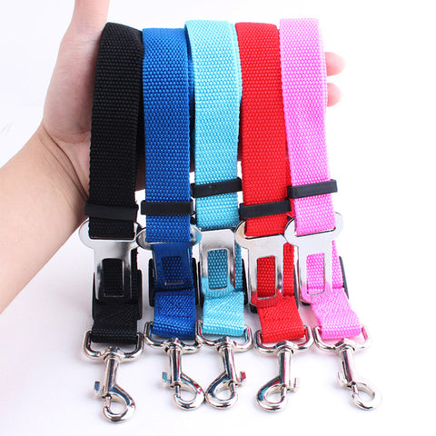 Image of * Pet Travel Car Seat Safety Belt for Dogs and Cats - Adjustable Leash Harness (10 Colors)