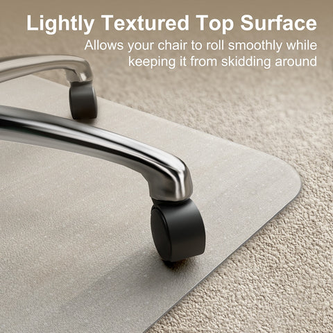 Image of * Translucent Office Chair Mat Carpet Protector with Lip and Non-Slip Studded Backing BPA and Phthalate Free for Low Pile Carpets