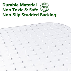 * Translucent Office Chair Mat Carpet Protector with Lip and Non-Slip Studded Backing BPA and Phthalate Free for Low Pile Carpets