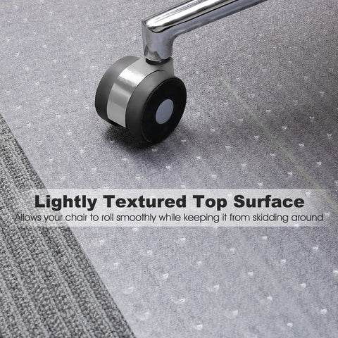 Image of * Translucent Office Chair Mat Carpet Protector with Lip and Non-Slip Studded Backing BPA and Phthalate Free for Low Pile Carpets