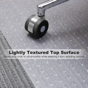 * Translucent Office Chair Mat Carpet Protector with Lip and Non-Slip Studded Backing BPA and Phthalate Free for Low Pile Carpets