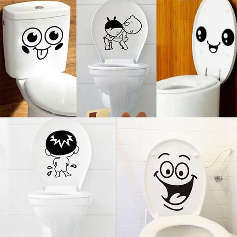 Image of * Removable Bathroom Wall and Toilet Decals For Kids