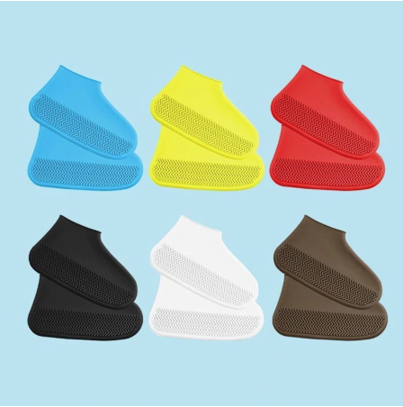 Image of * Reusable Non-Slip Waterproof Shoe Covers for Outdoor Use