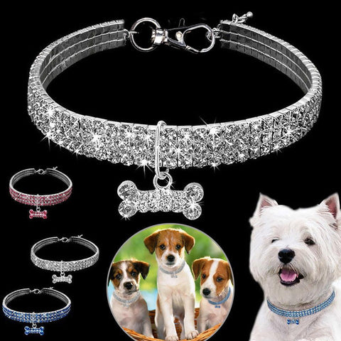 Image of * Rhinestone Pet Necklaces for Dogs and Cats