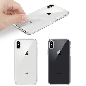 * Slim Clear Soft iPhone X Cover Supports Wireless Charging