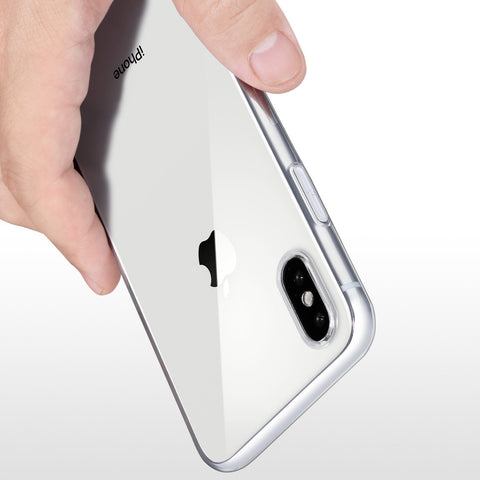 Image of * Slim Clear Soft iPhone X Cover Supports Wireless Charging