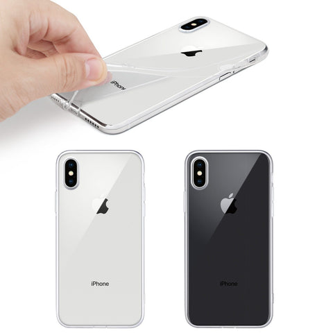 Image of * Slim Clear Soft iPhone X Cover Supports Wireless Charging