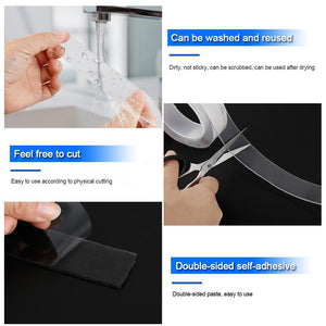 * Unbelievable Reusable Double-Sided Adhesive Washable Nano Tape