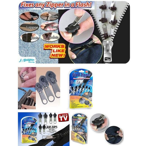 Image of * Universal Instant Fix Zipper Repair Kit Slider Teeth Replacement-6 PCS/Bag