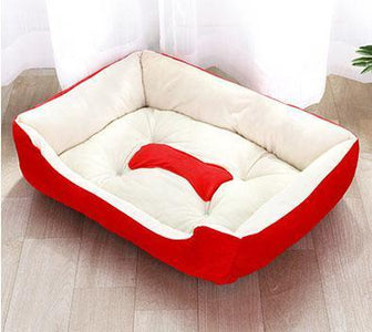 * Washable Pet Bed Kennel Mat with Bone Design for Dog or Cat