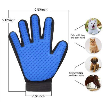 Image of * Pet's Delight Waterproof Pet Grooming Glove for Shedding Dogs and Cats - Perfect for Washing, Bathing and Brushing Pets